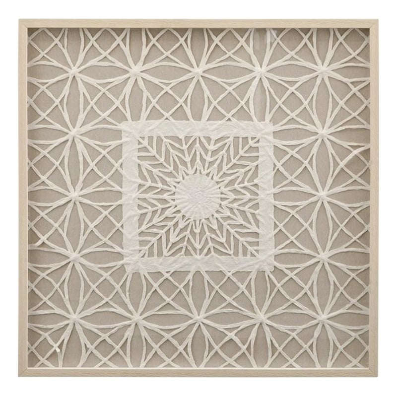 Baize Wall Art in Natural Wood Frame