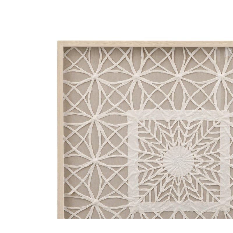 Baize Wall Art in Natural Wood Frame