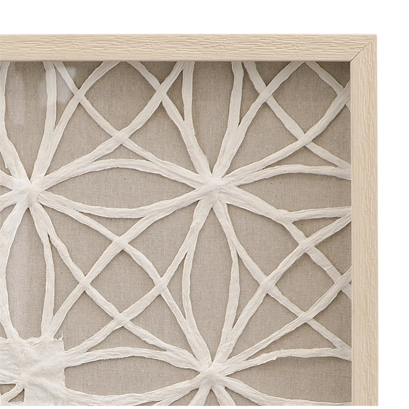 Baize Wall Art in Natural Wood Frame