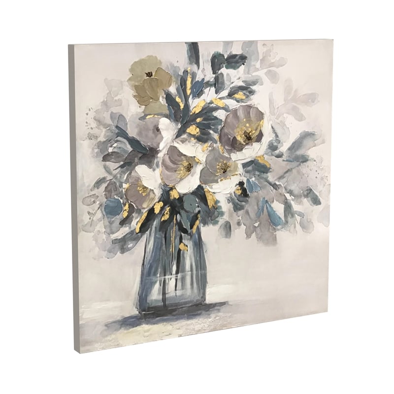 Chloe in Gray Gallery Wrapped Canvas Fabric