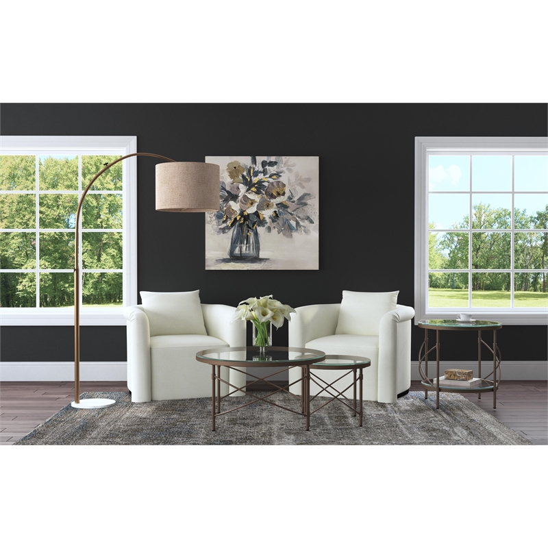 Chloe in Gray Gallery Wrapped Canvas Fabric
