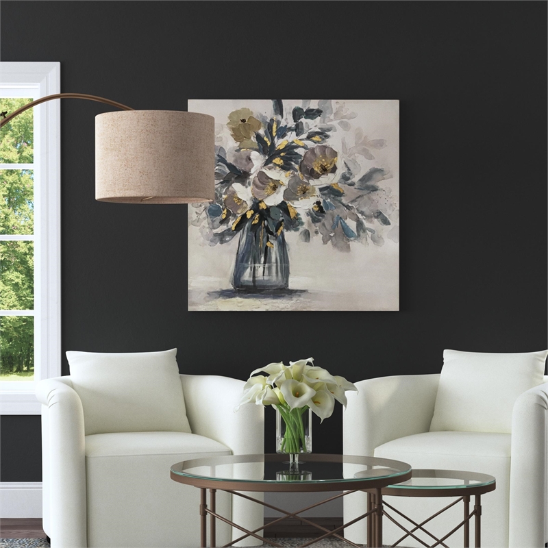 Chloe in Gray Gallery Wrapped Canvas Fabric