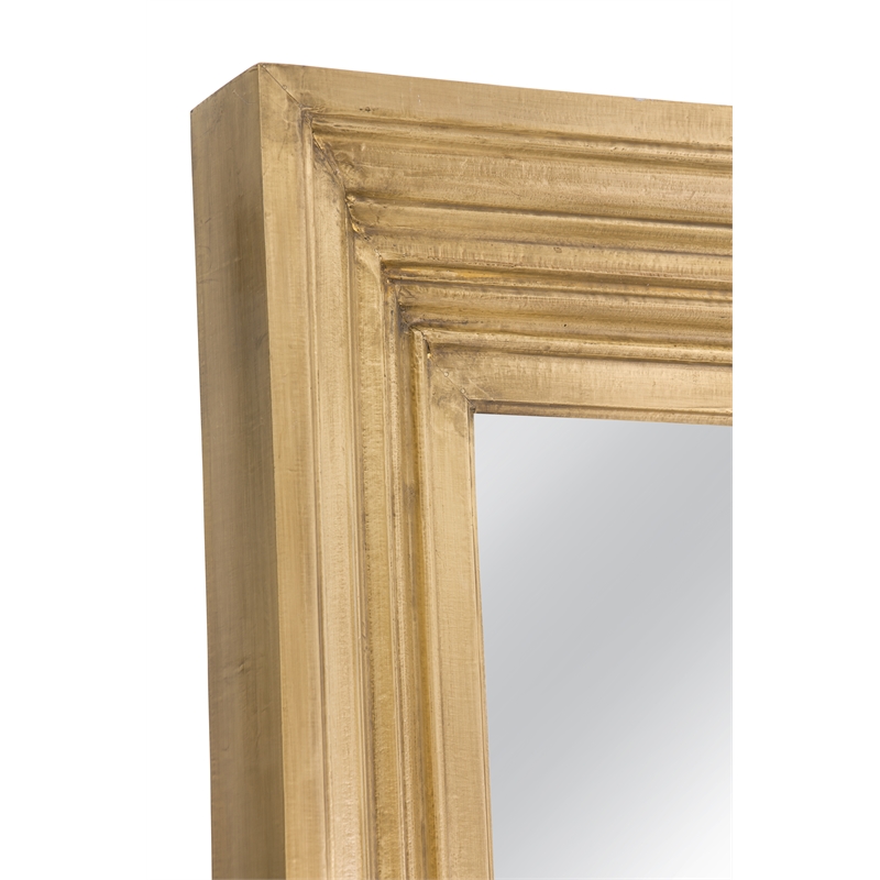 Brass Clad Floor Standing Mirror
