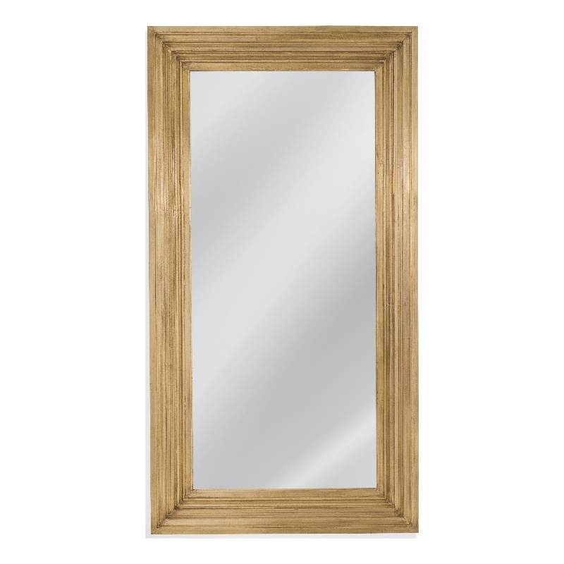 Brass Clad Floor Standing Mirror