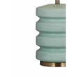 Marzz Table Lamp in Green Ceramic and Antique Brass Metal