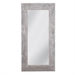 Baker Floor Mirror in White Washed Engineered Wood Frame
