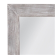 Baker Floor Mirror in White Washed Engineered Wood Frame