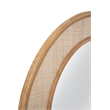 Anna Floor Mirror in Natural Rattan and Wood
