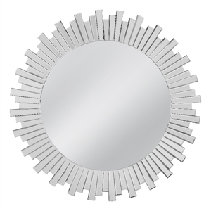 Bassett Mirror Monigold Round Engineered Wood Wall Mirror in Clear