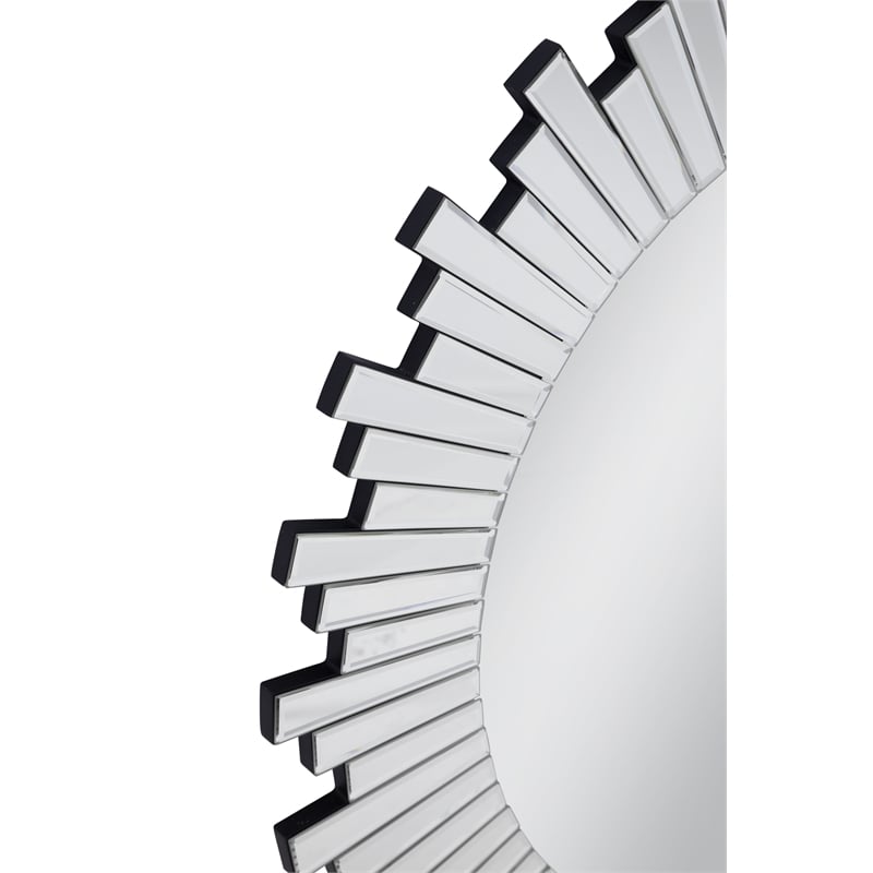 Bassett Mirror Monigold Round Engineered Wood Wall Mirror in Clear