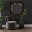 Burke Accent Swivel Chair in Charcoal Fabric