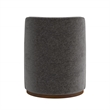 Burke Accent Swivel Chair in Charcoal Fabric