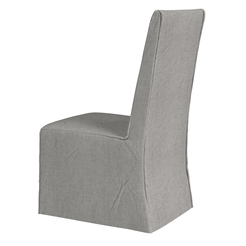 Mackie Dining Chair in Gray Fabric and Wood