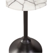 Talley Accent Table in Matte Black Metal and Marble