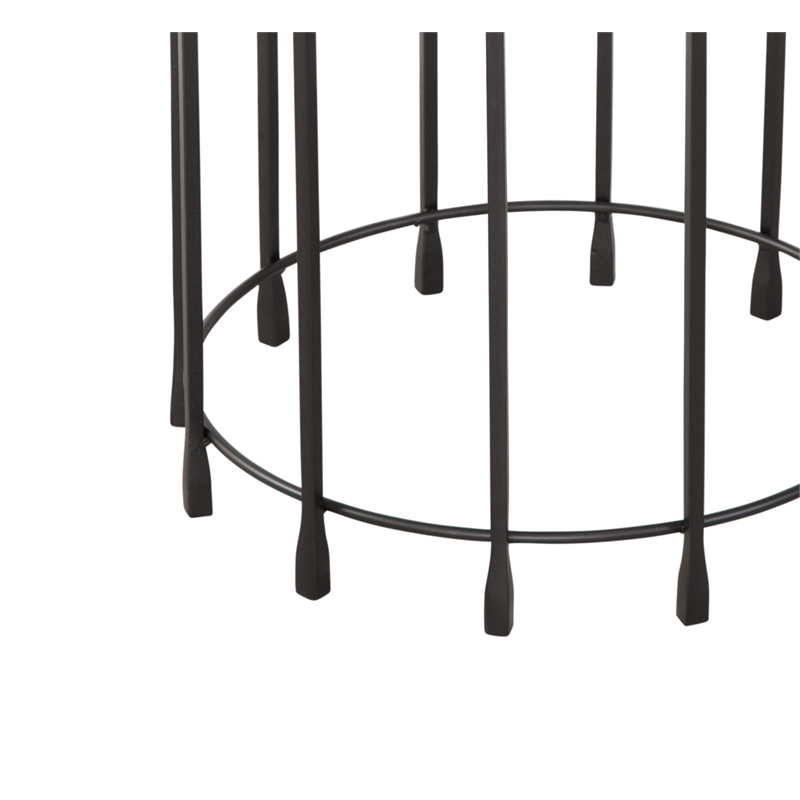 Hartley Accent Table in Matte Black Metal