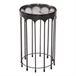 Hartley Accent Table in Matte Black Metal