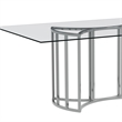 Sophia Dining Table in Chrome Metal with Glass Top