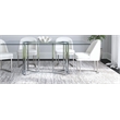 Sophia Dining Table in Chrome Metal with Glass Top