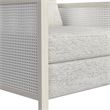 Mylo Coastal Farmhouse Accent Chair in Hand Brushed White Wood and Fabric
