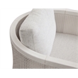 Mylo Coastal Farmhouse Accent Chair in Hand Brushed White Wood and Fabric