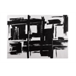 Bassett Mirror Black on Gallery Wrapped Hand Painted Canvas Fabric