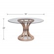 Bassett Mirror Sheffield Round Contemporary Wood Dining Table in Brown