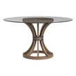 Bassett Mirror Sheffield Round Contemporary Wood Dining Table in Brown