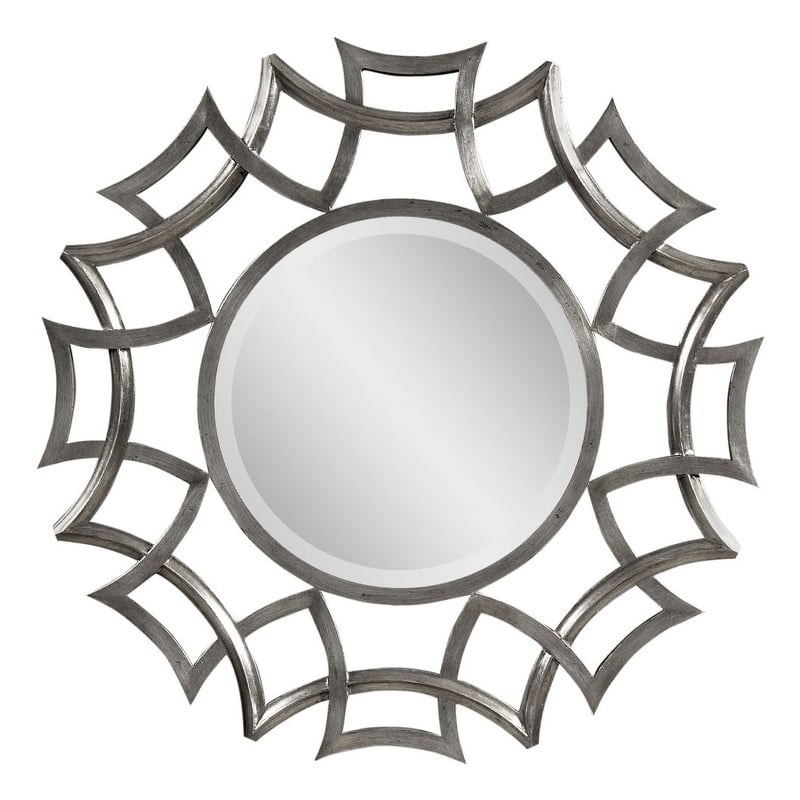 Bassett Mirror Orlando Modern Polyurethane Wall Mirror in Silver