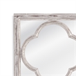 Sutter Wall Mirror in Distressed White Wood