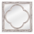 Sutter Wall Mirror in Distressed White Wood