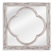 Sutter Wall Mirror in Distressed White Wood