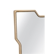 Trident Wall Mirror in Gold Leaf Engineered Wood Frame
