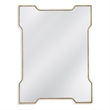 Trident Wall Mirror in Gold Leaf Engineered Wood Frame