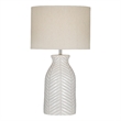 Sabrina Cream Terra Cotta Table Lamp with Fabric Shade