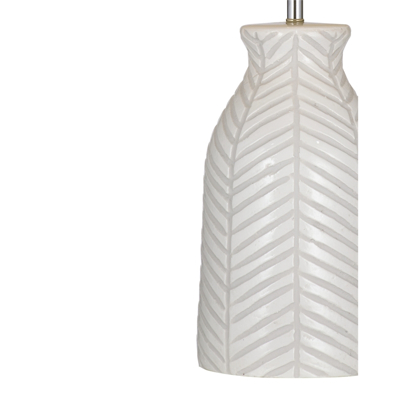 Sabrina Cream Terra Cotta Table Lamp with Fabric Shade
