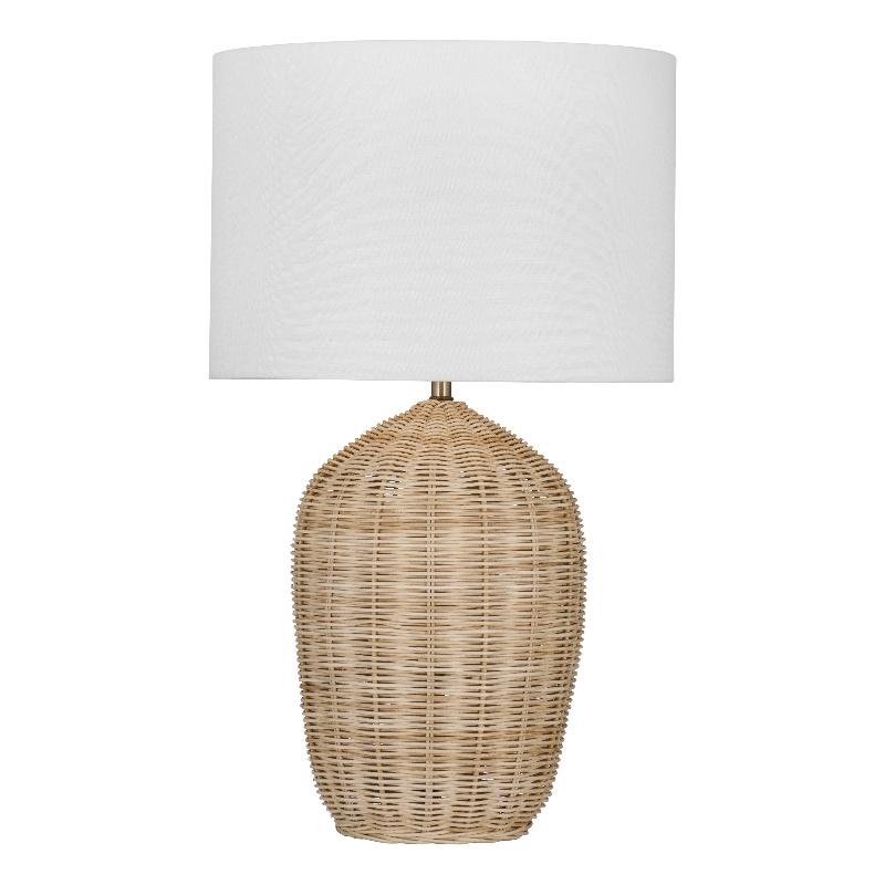 Holland Table Lamp in Natural Woven Rattan
