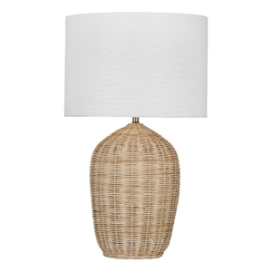 holland table lamp in natural woven rattan