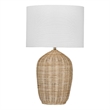 Holland Table Lamp in Natural Woven Rattan