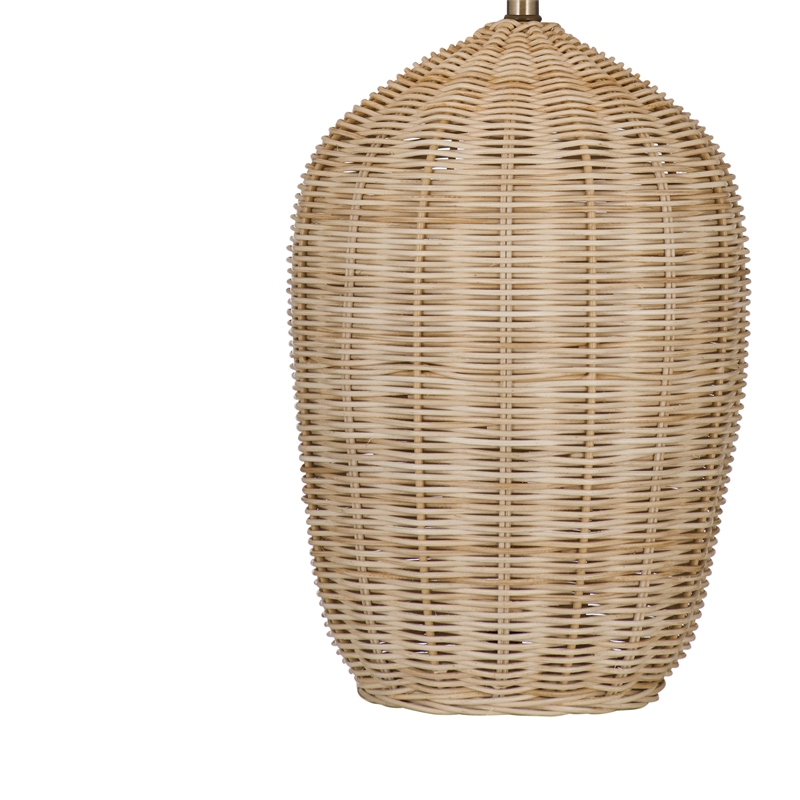 Holland Table Lamp in Natural Woven Rattan