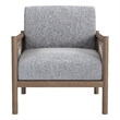 Hedges Wooden Accent Chair with Blue Fabric