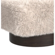 Amaya Beige Fabric Swivel Accent Chair with Wood Base