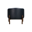 Higgins Navy Blue Accent Chair with Wood Frame