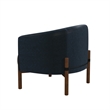 Higgins Navy Blue Accent Chair with Wood Frame