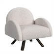 Myrtle Modern Beige Accent Chair with Wood Frame