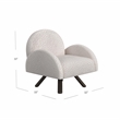 Myrtle Modern Beige Accent Chair with Wood Frame