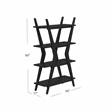 Stratton Modern Inspired Matte Black Wood Etagere