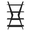 Stratton Modern Inspired Matte Black Wood Etagere