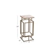 Audrey Antique Brass Accent Table with Italian Marble Top