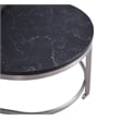 Hensley Bunching Cocktail Table in Metal and Black Marble