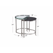 Hensley Bunching End Table in Metal and Black Marble